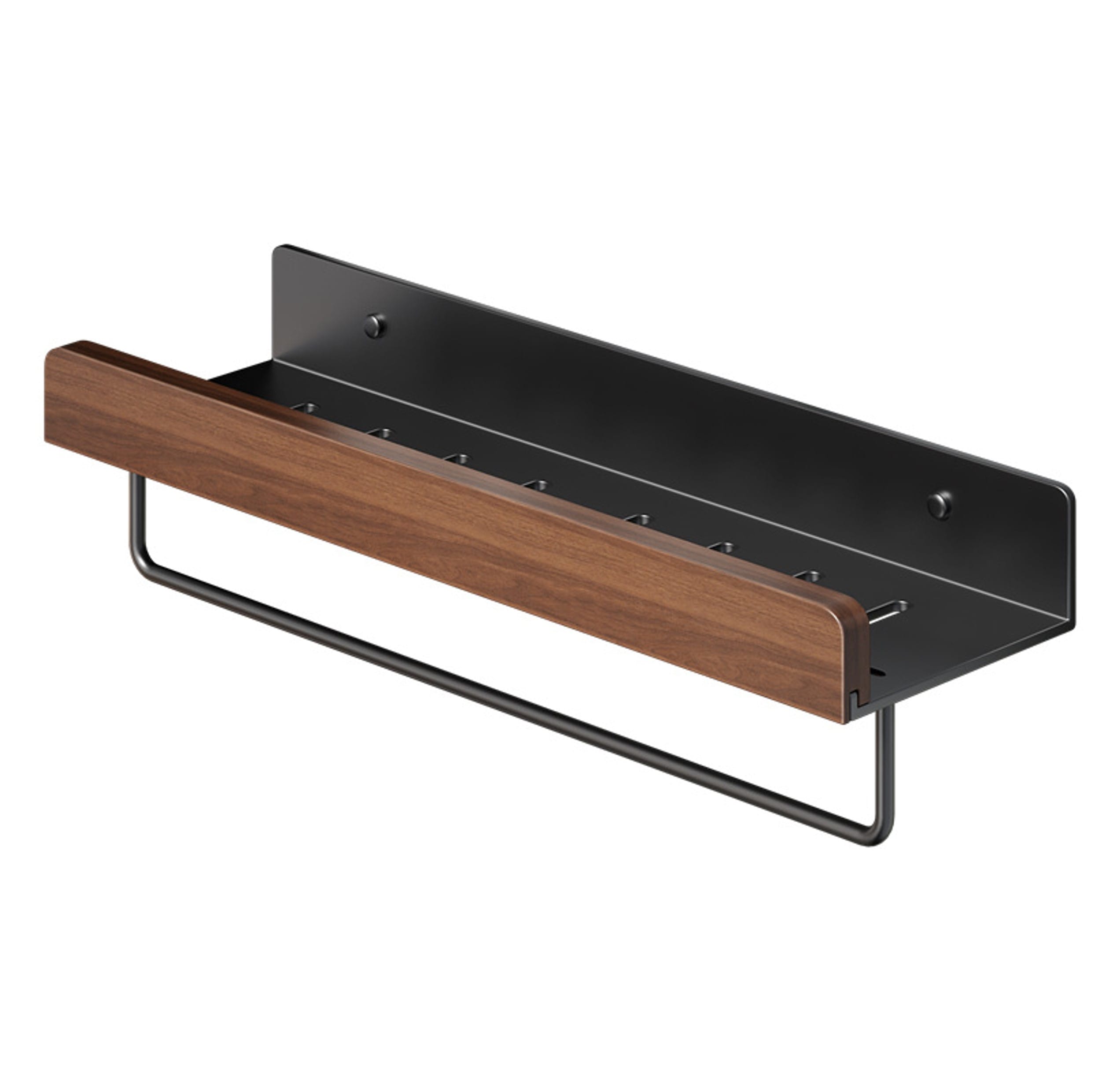 COSSY PLUS BATH RACK CP-YSMZ9857HE 30CM ALUMINUM WOOD BLACK