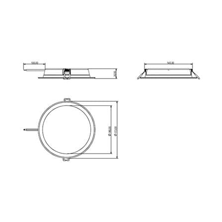 PANASONIC DOWNLIGHT NNV76047WE1M 3RD GENERATION 18W 4000K 1530IM 6-INCH COOL WHITE