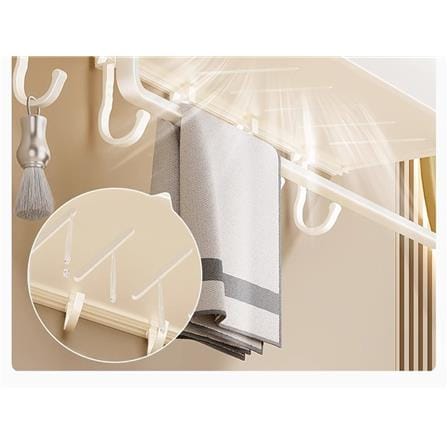 COSSY PLUS BATH RACK WITH HOOK CP-YSLC4170NYB 40CM CREAM WHITE