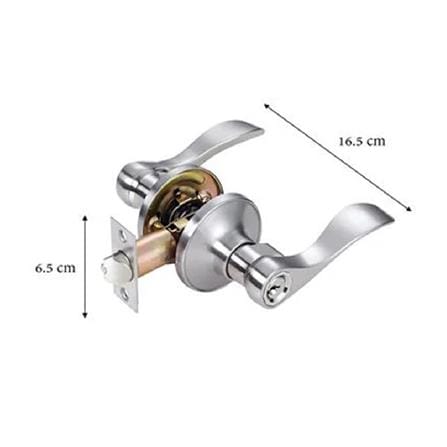 AZLE STAINLESS STEEL ENTRANCE LEVER 409 SILVER