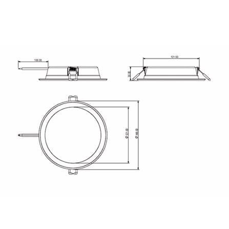 PANASONIC DOWNLIGHT NNV76034WE1M 3RD GENERATION 12W 3000K 960IM 5-INCH WARM WHITE