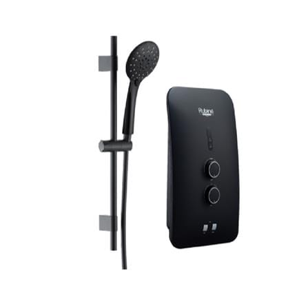 RUBINE SHOWER HEATER DC PUMP WITH HAND SHOWER RWH-STE351D-BCB CARBON BLACK