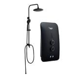 RUBINE SHOWER HEATER DC PUMP WITH RAIN SHOWER RWH-STE351D-RMCB CARBON BLACK