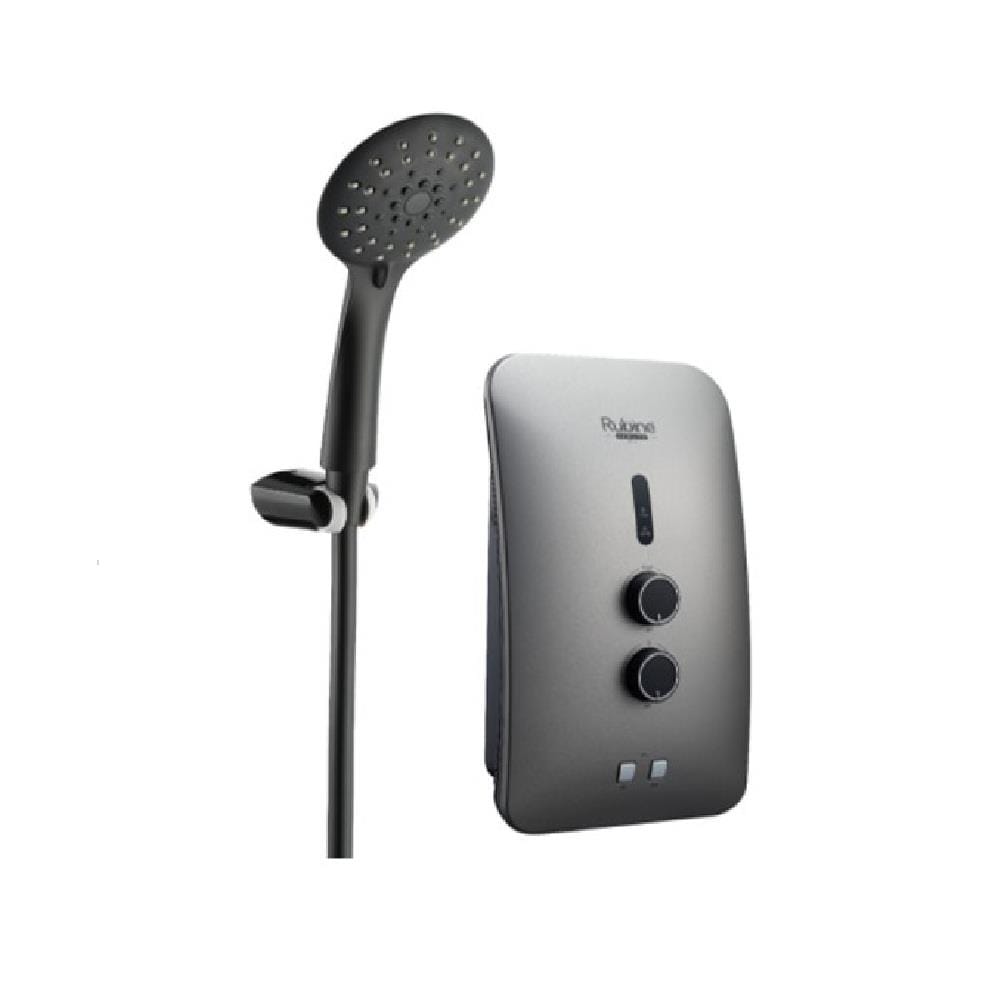 RUBINE SHOWER HEATER NON PUMP WITH HAND SHOWER RWH-STE350N-MAPM PEWTER METALLIC