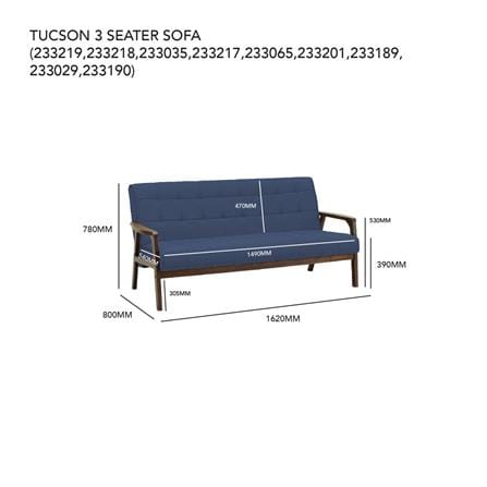 SOFA TUCSON 3 SEATER ESPRESSO