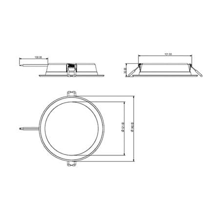 PANASONIC DOWNLIGHT NNV76044WE1M 3RD GENERATION 12W 4000K 960IM 5-INCH COOL WHITE