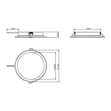 PANASONIC DOWNLIGHT NNV76036WE1M 3RD GENERATION 15W 3000K 1275IM 6-INCH WARM WHITE