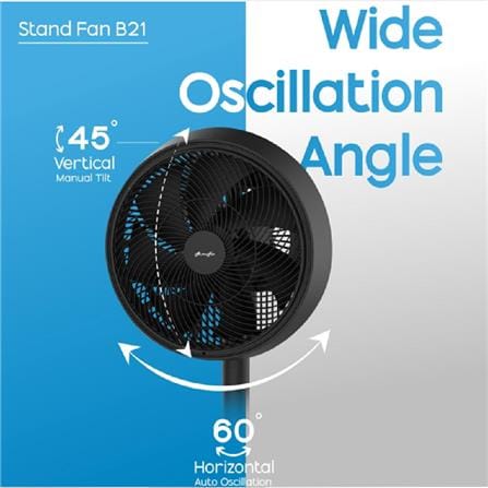 ALPHA AIR CIRCULATOR STAND FAN MOTTO SF B21/12 12" 58W 7BLADE