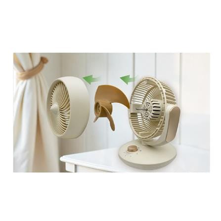 ALPHA AIR CIRCULATOR TABLE FAN MOTTO DT C11/6 6" 26W 3BLADE APRICOT