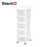 5-DRAWER STORAGE CART STACKO DEW 38X30X105.5CM CLEAR [EXCLUSIVE FROM HOMEPRO THAILAND]