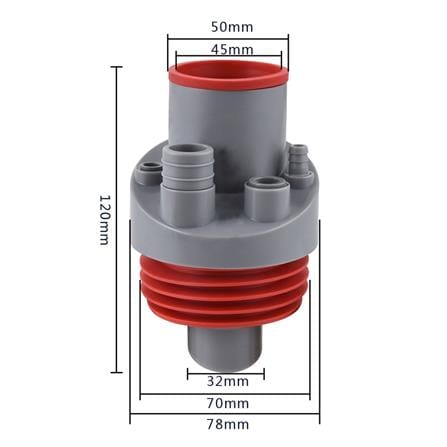 COSSY PLUS DRAIN CONNECTOR RED GREY