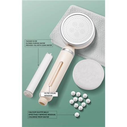 COSSY PLUS HAND SHOWER CP-DC-B CHLORINE REMOVAL WITH 3 FILTER BLACK