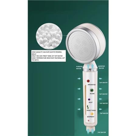 COSSY PLUS HAND SHOWER CP-DC-B CHLORINE REMOVAL WITH 3 FILTER BLACK