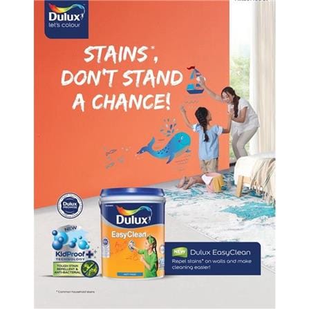 DULUX EASYCLEAN KIDPROOF MATT FINISH 5L BASE A INTERIOR