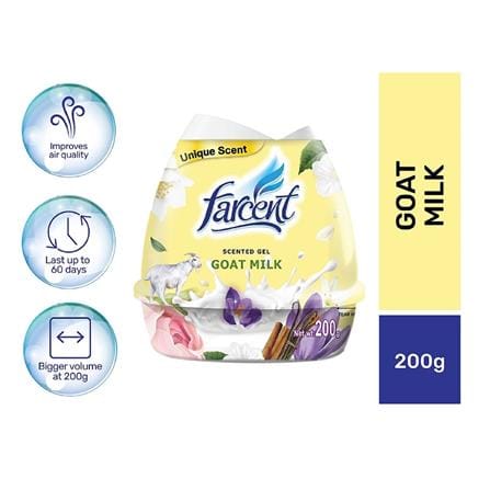 AIR REFRESHER FARCENT SCENTED GEL 200Gx2 GOAT MILK YELLOW WHITE