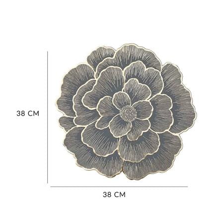 KECH PLACEMAT FLOWER SHAPE 38CM -WHITE/GOLD