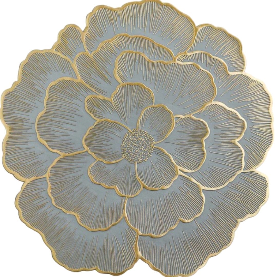 KECH PLACEMAT FLOWER SHAPE 38CM -BLUE/GOLD