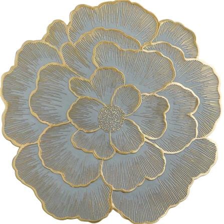 KECH PLACEMAT FLOWER SHAPE 38CM -BLUE/GOLD