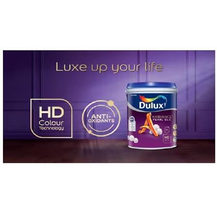 DULUX AMBIANCE PEARL GLO MID SHEEN HD COLOUR TECHNOLOGY 5L BASE D INTERIOR