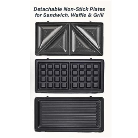 HANABISHI SANDWICH MAKER HA5563 850W WAFFLE/GRILL/SANDWICH