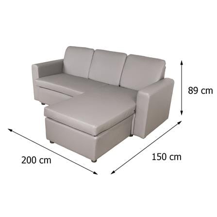 3-SEATER L-SHAPED SOFA FURDINI RALPHS GREY [EXCLUSIVE FROM HOMEPRO THAILAND]