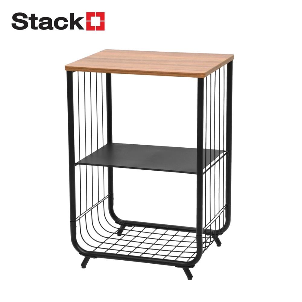 3-TIER SHELVING UNIT STACKO URBAN 37.5X28.5X54.7CM BLACK [EXCLUSIVE FROM HOMEPRO THAILAND]