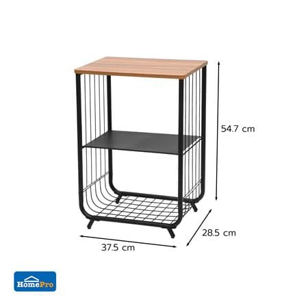 3-TIER SHELVING UNIT STACKO URBAN 37.5X28.5X54.7CM BLACK [EXCLUSIVE FROM HOMEPRO THAILAND]