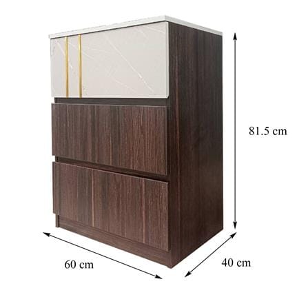 CHEST OF 3 DRAWERS FURDINI ATLANTA 60CM ACACIA/GREY [EXCLUSIVE FROM HOMEPRO THAILAND]