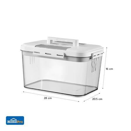 STORAGE BOX WITH HANDLES STACKO MEDICAL SIZE S 28X20.5X16CM CLEAR