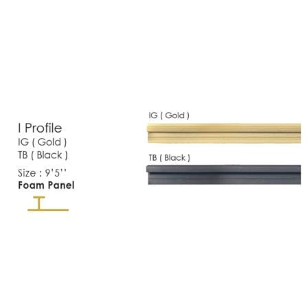 GEOMETRA I PROFILE FOR 8MM PANEL 289CMx1.9CM BLACK