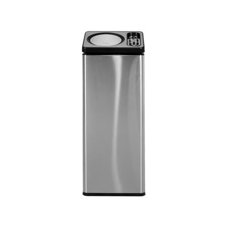 RECTANGULAR DUSTBIN WITH ASHTRAY ACCO 30L GREY [EXCLUSIVE FROM HOMEPRO THAILAND]