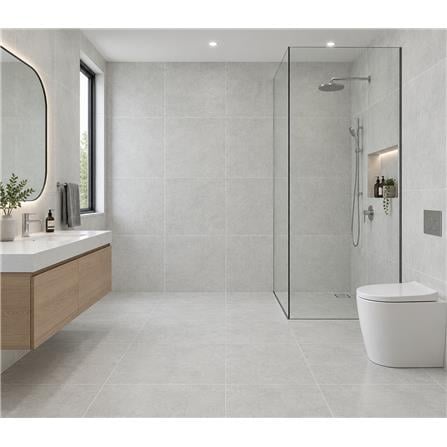 GUOCERA FLOORTILE 60X60CM MICROSTEP CASTELLO GY-CTL4MR LIGHT GREY 1.44M2