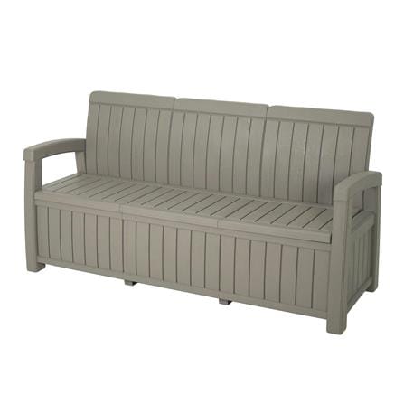 OUTDOOR STROAGE BENCH SPRING PORTOLA 3-SEATER LIGHT BROWN [EXCLUSIVE FROM HOMEPRO THAILAND]