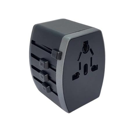 MORRIES TRAVEL ADAPTOR WITH 2 USB AND 2 TYPE C MS-R25 BLACK