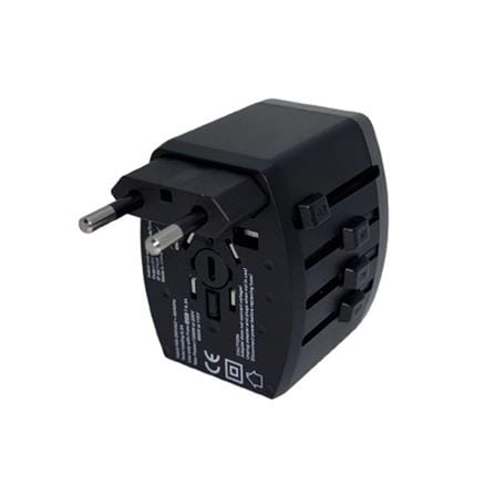 MORRIES TRAVEL ADAPTOR WITH 2 USB AND 2 TYPE C MS-R25 BLACK