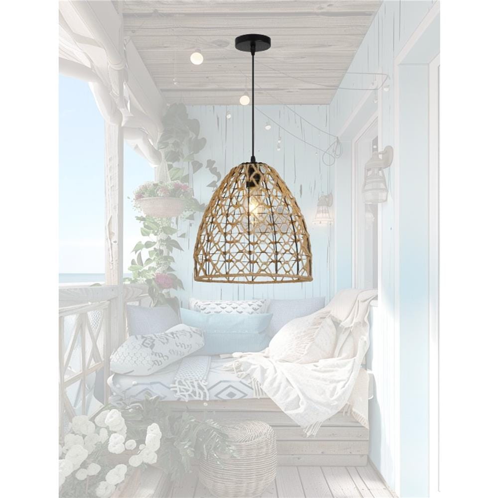 BRIGHT OBJECTIVE PENDANT LAMP 14070-1P-LB 300MM E27 LIGHT BROWN