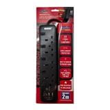 MORRIES 4GANG 2METER EXTENSION SOCKET WITH 2 USB AND 1 TYPE C MS4W2U1C BLACK
