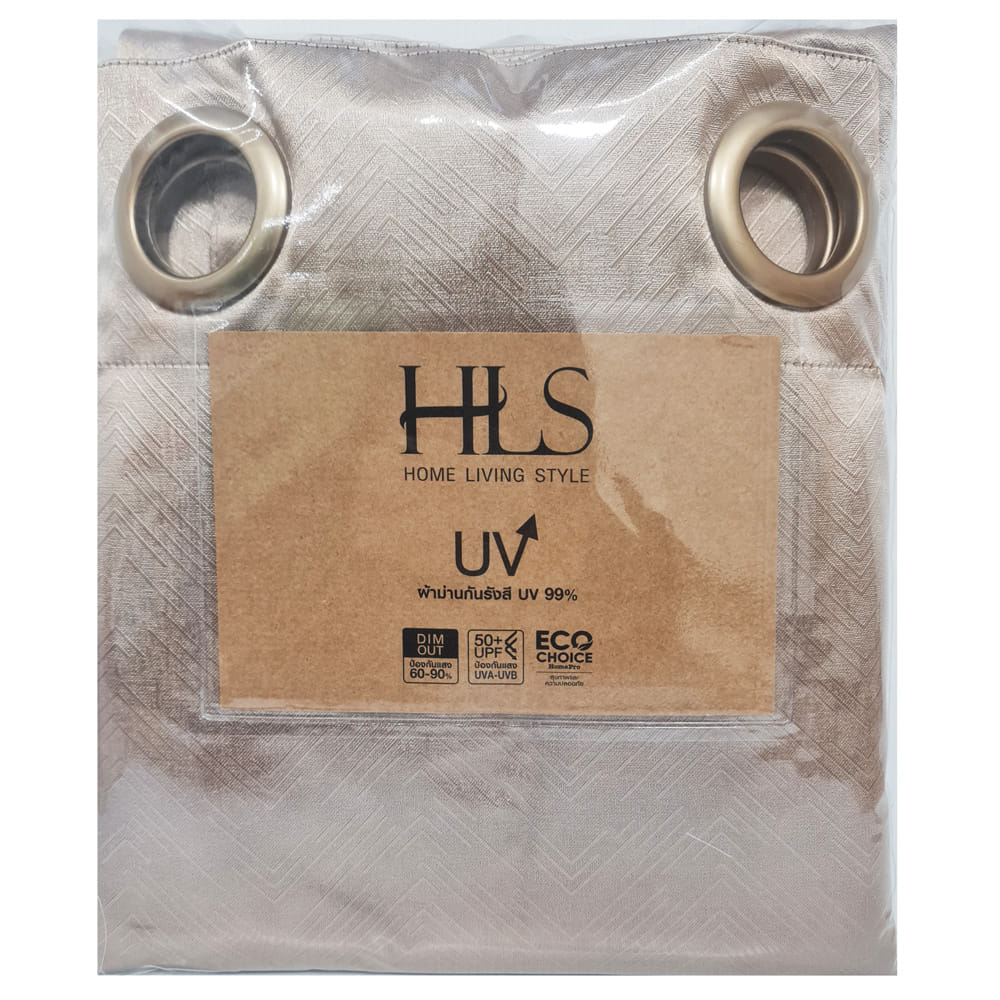 HOME LIVING STYLE CURTAIN EYELET HENDRIX 150X220CM GOLD