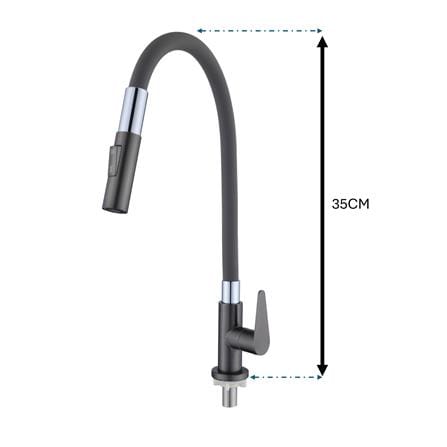 LIVINOX PILLAR SINK FAUCET WITH FLEXI SPROUT LT-GM101F GM