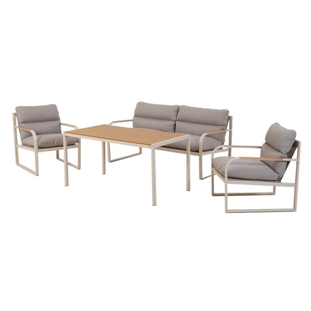 PATIO DINING SOFA SET SPRING LUTRICIA LIGHT GREY [EXCLUSIVE FROM HOMEPRO THAILAND]