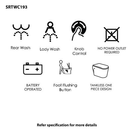 SORENTO 1P TOILET SRTWC193 ELECTRONIC PULSE