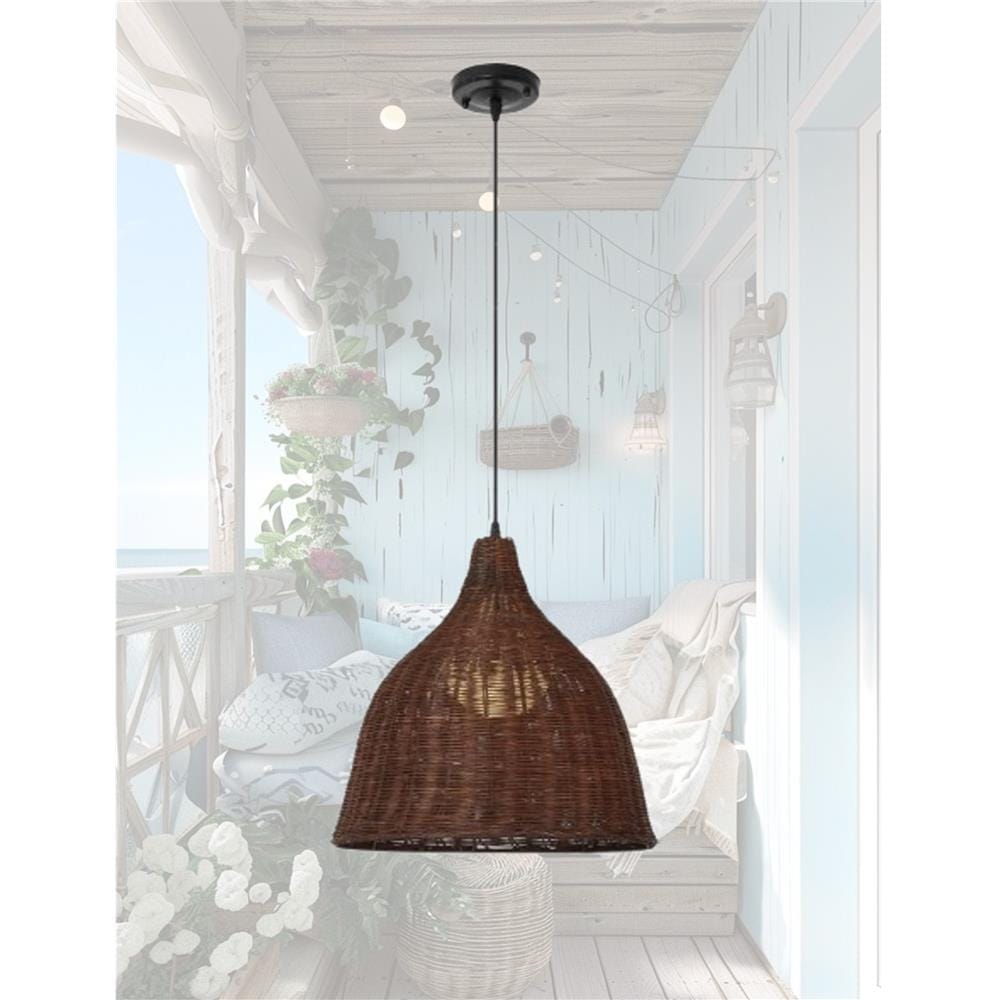 BRIGHT OBJECTIVE BO PENDANT LAMP 14016 CF 350MM E27 DARK BROWN