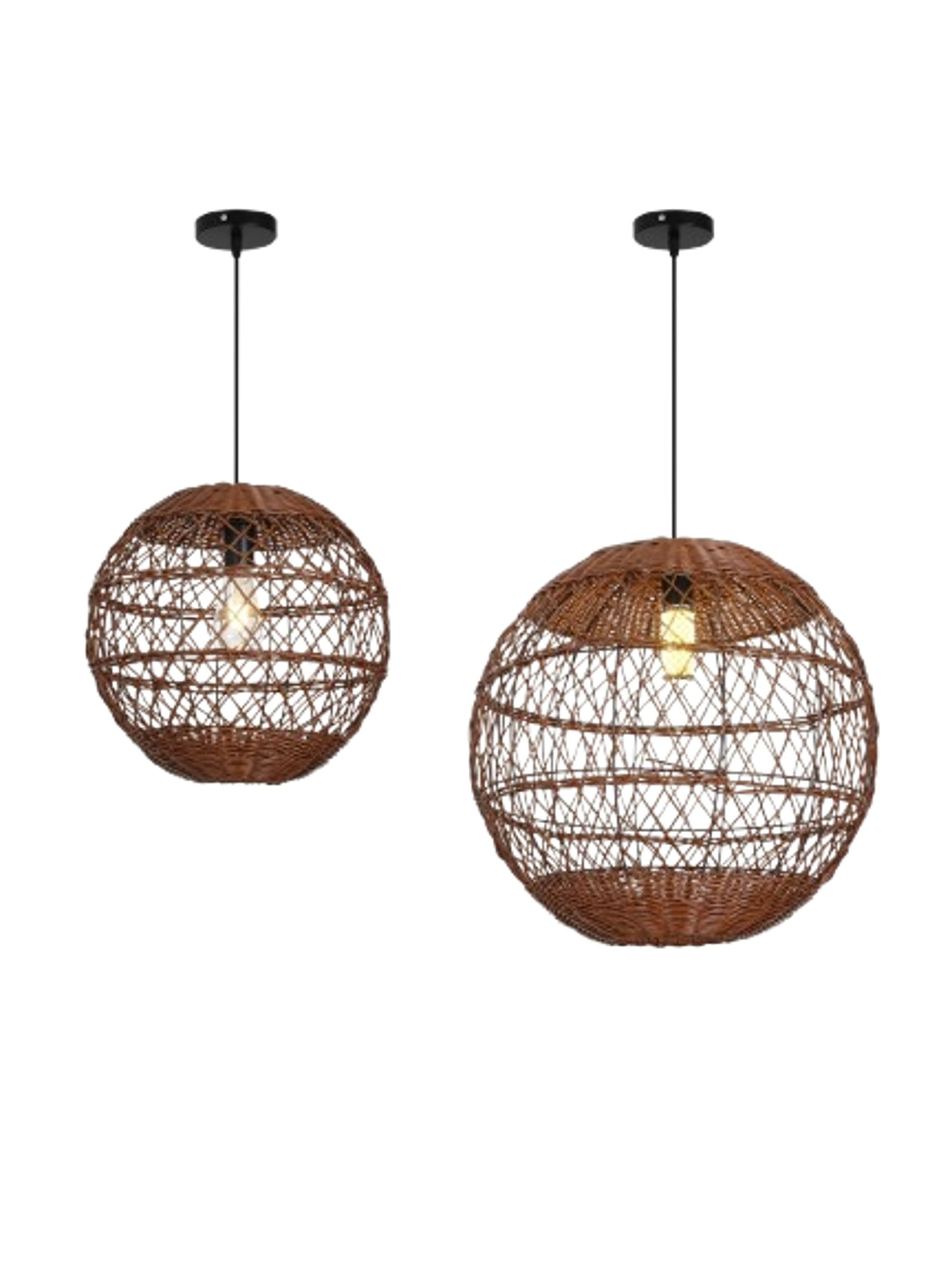 BRIGHT OBJECTIVE PENDANT LAMP 14076 DARK BROWN 380MM E27