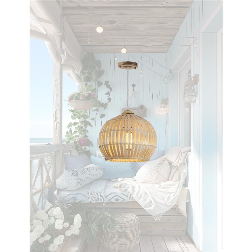 BRIGHT OBJECTIVE PENDANT LAMP 14056 BW 300MM E27 LIGHT BROWN