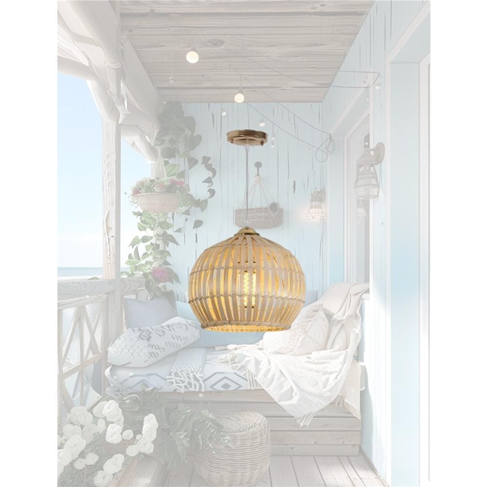BRIGHT OBJECTIVE PENDANT LAMP 14056 BW 400MM E27 LIGHT BROWN