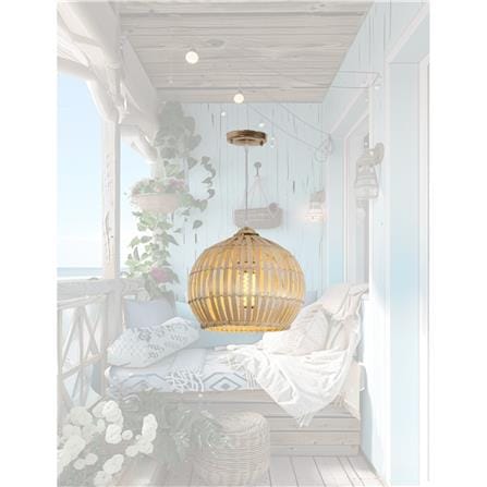 BRIGHT OBJECTIVE PENDANT LAMP 14056 BW 400MM E27 LIGHT BROWN