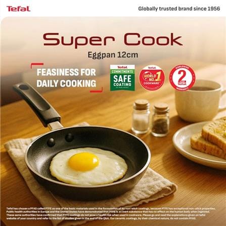 TEFAL SUPERCOOK EGGPAN 12CM-B45900 BLACK