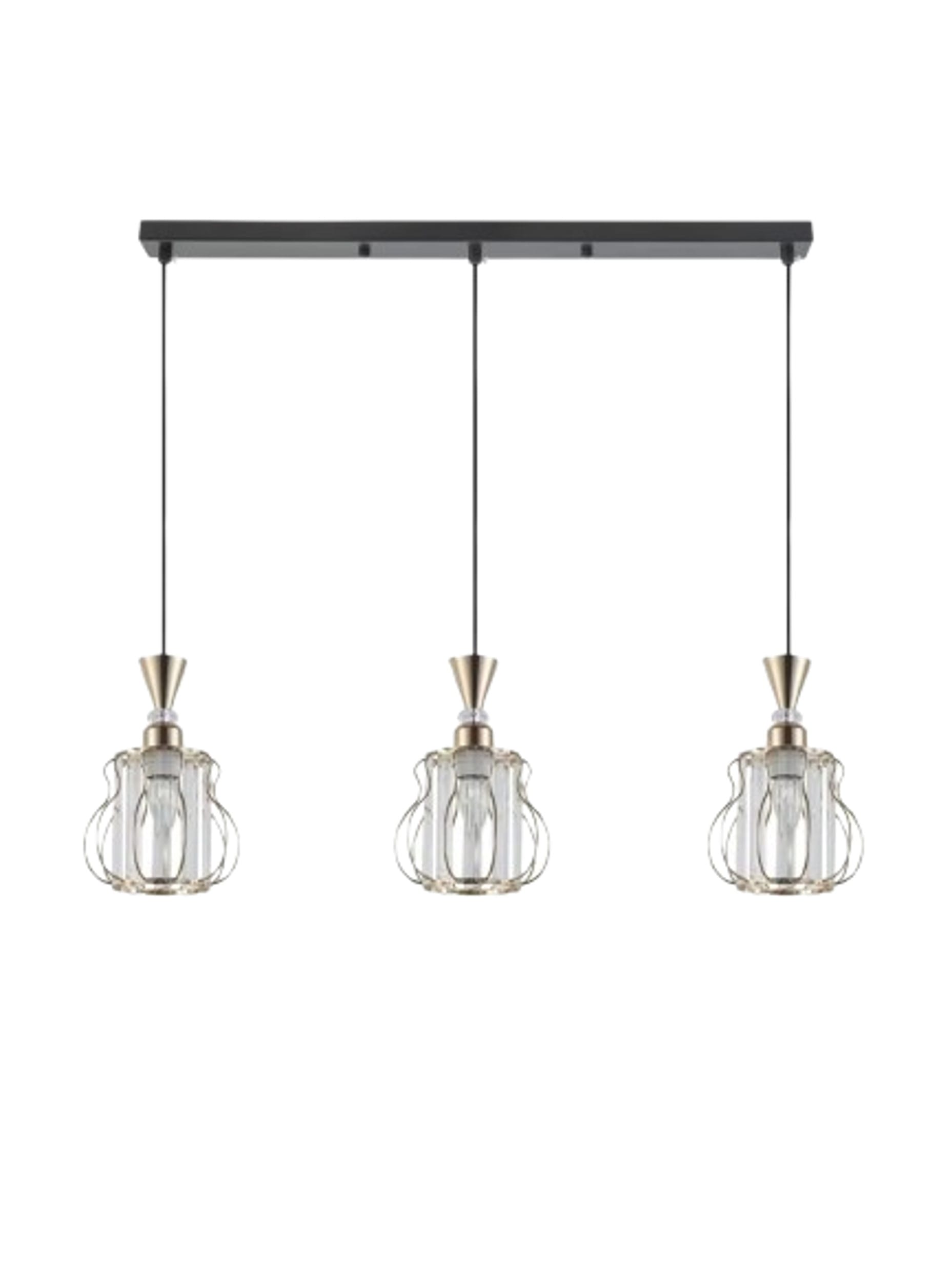 BRIGHT OBJECTIVE PENDANT LAMP 13585/3L BLACK,GOLD