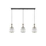 BRIGHT OBJECTIVE PENDANT LAMP 13585/3L BLACK,GOLD