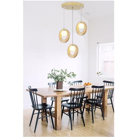 BRIGHT OBJECTIVE PENDANT LAMP 17051/3 LIGHT BROWN